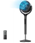 9 in. Adjustable Pedestal Floor Fan with Remote A94483
