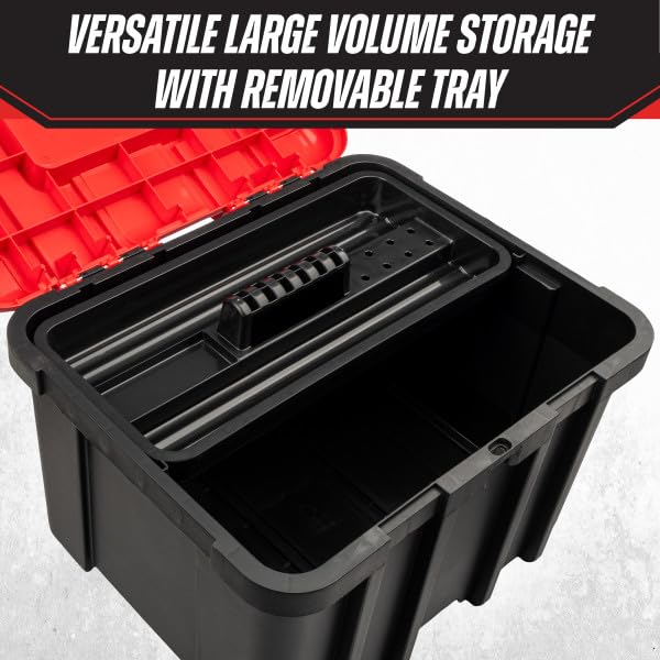 Extra Large Red Plastic Tool Box Organizer M699111