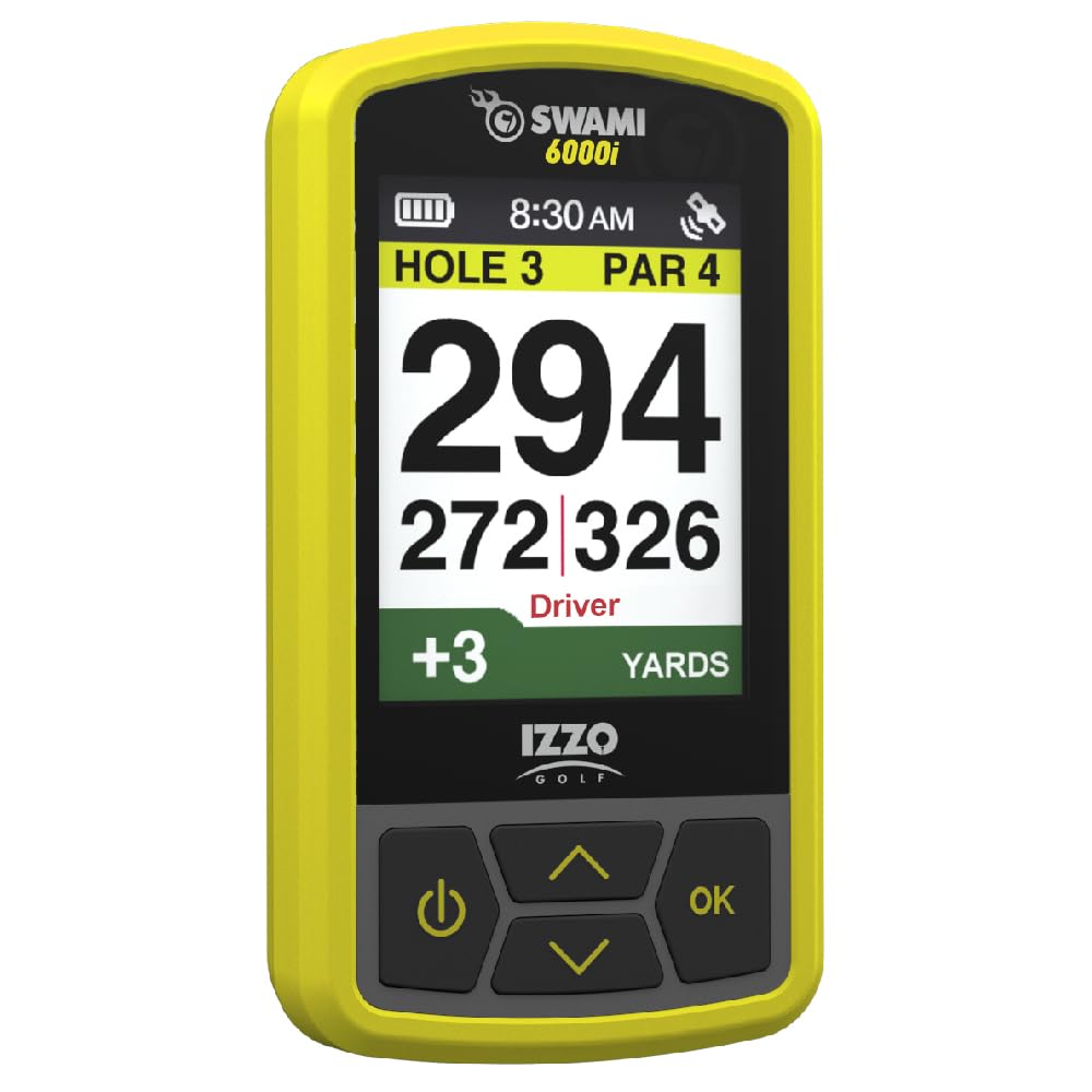 Handheld Golf GPS Water-Resistant Color Display with 38,000 Course Maps Y43149