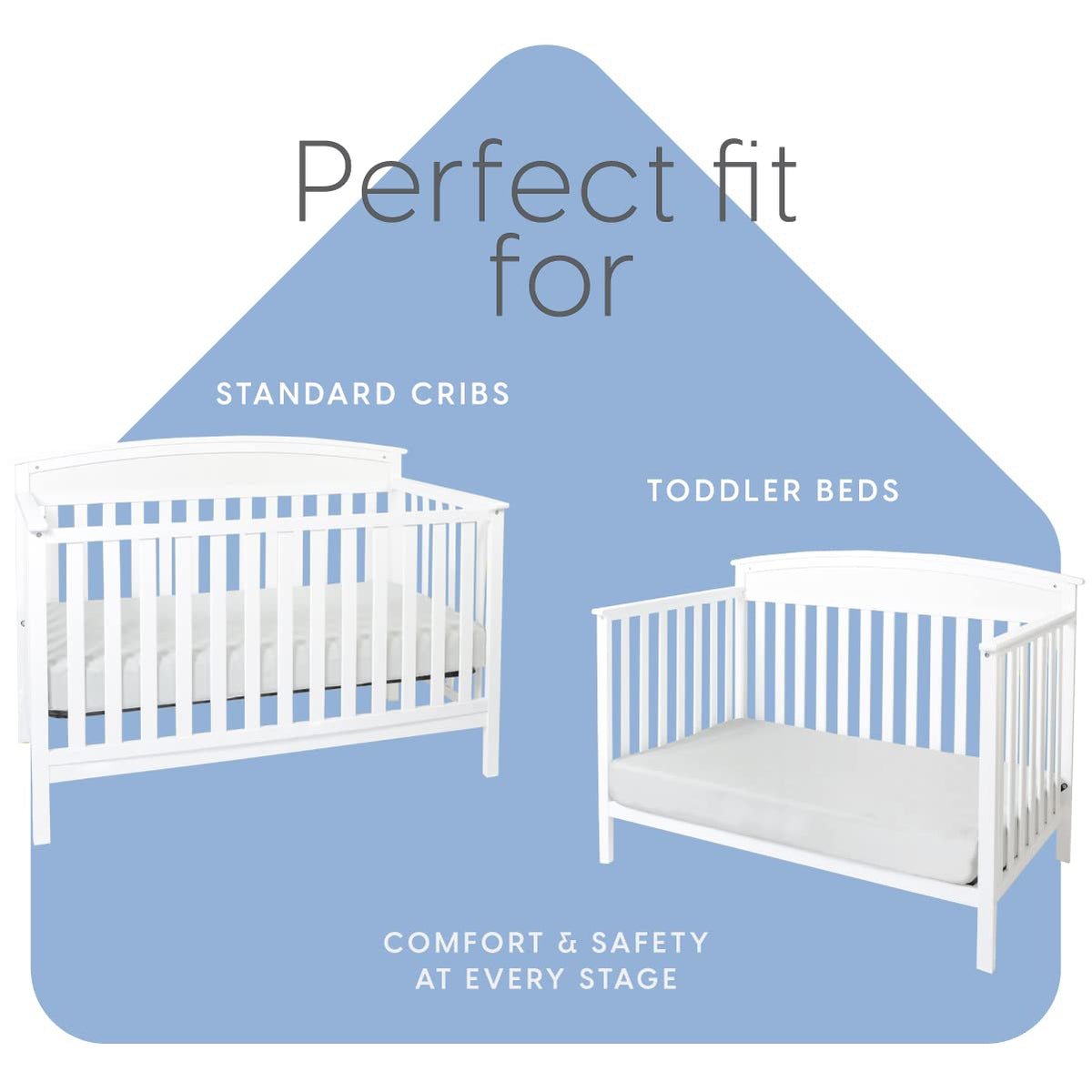 Memory Foam Crib Mattress, 100% Cotton Cover F322839