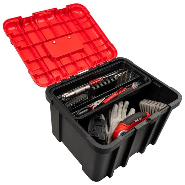 Extra Large Red Plastic Tool Box Organizer M699111