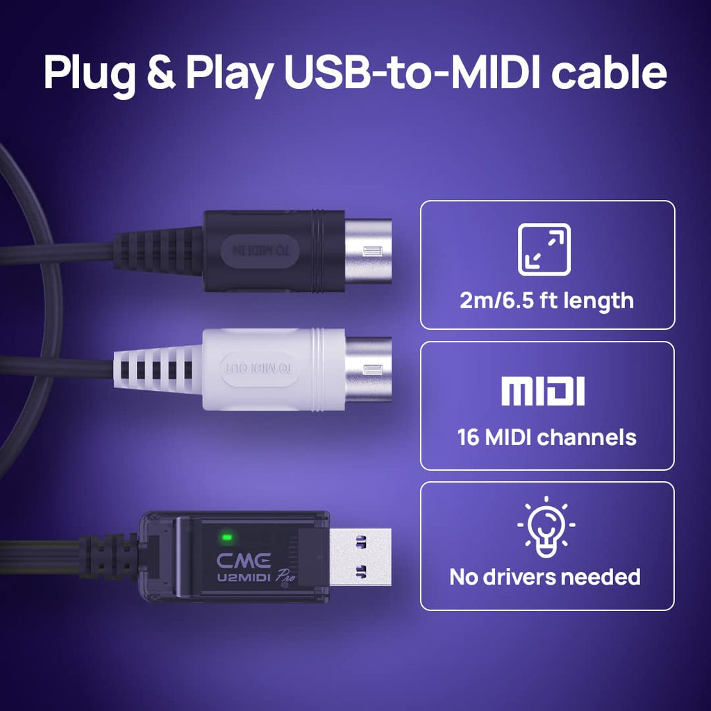 High-Speed USB MIDI Cable with Filter and Mapper V2815