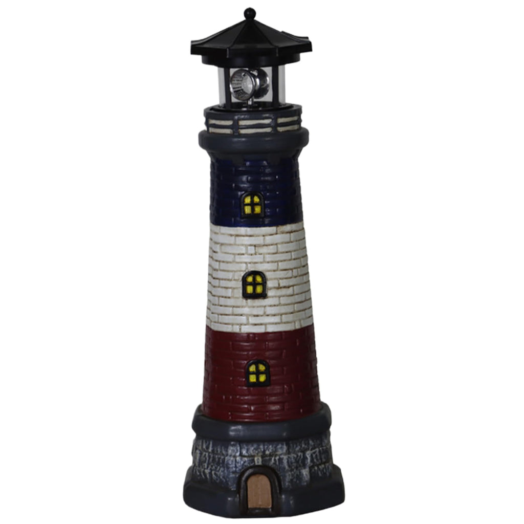 15" Tall Waterproof Resin Lighthouse Lamp with Rotating LED H931260
