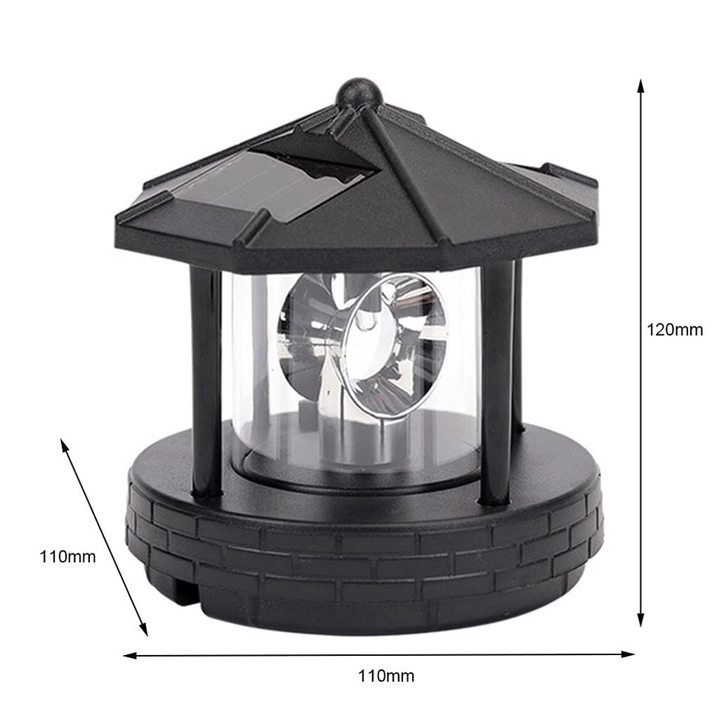 2 Pieces Solar Powered Lighthouse Shape Light X17588