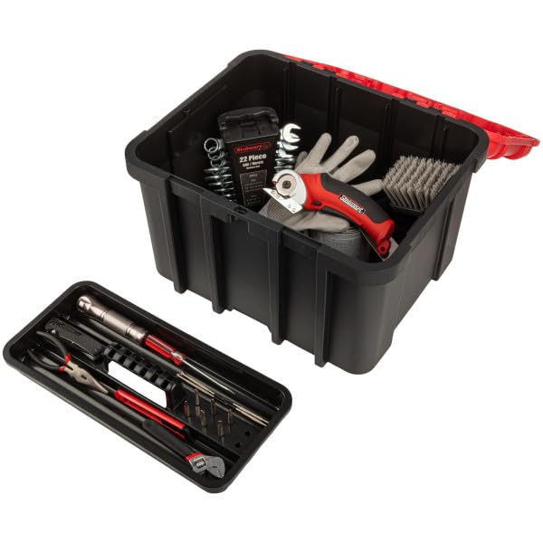 Extra Large Red Plastic Tool Box Organizer M699111