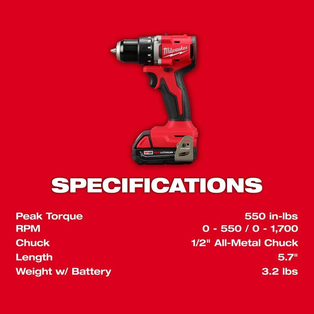 M18 Compact Brushless 1/2 Inch Drill/Driver Kit L27426