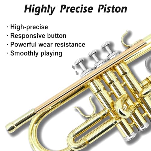 Bb Standard Trumpet Set with Hard Case, 7C Mouthpiece I866