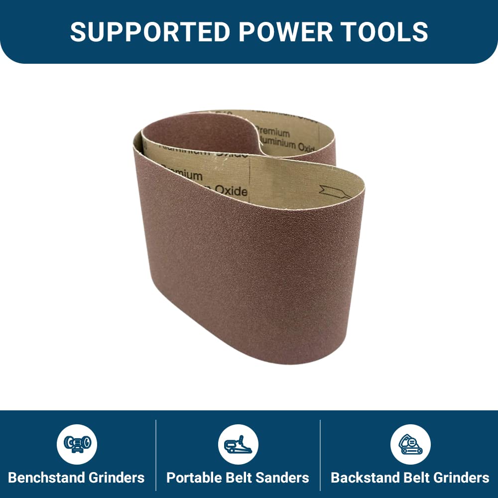 6” x 48” Aluminum Oxide Sanding Belts 120 Grit 2 Pack G8121