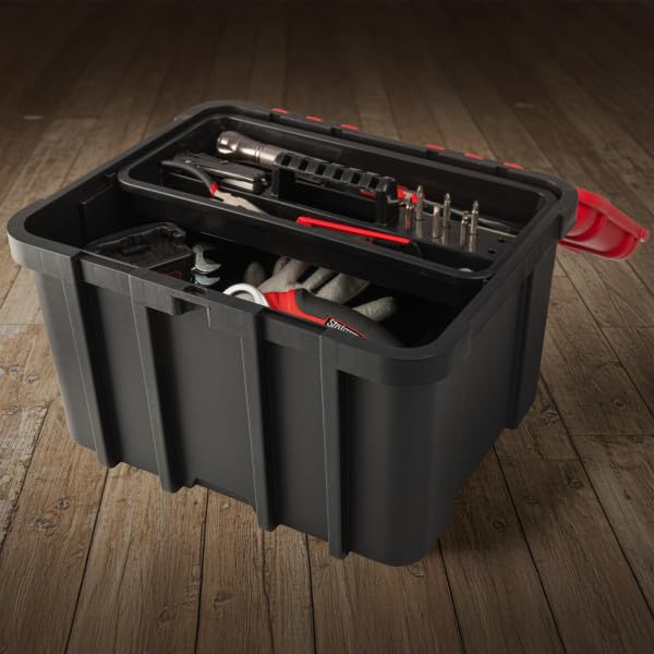 Extra Large Red Plastic Tool Box Organizer M699111