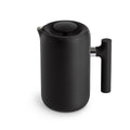 Insulated Coffee Maker with Enhanced Filtration System, Portable French Press Stainless Steel, 24 oz Carafe, Matte Black G652