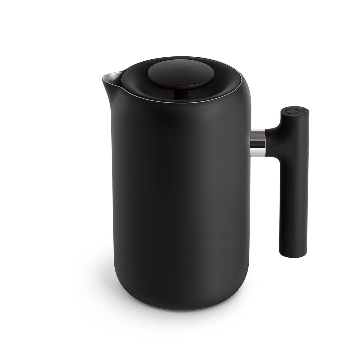 Insulated Coffee Maker with Enhanced Filtration System, Portable French Press Stainless Steel, 24 oz Carafe, Matte Black G652