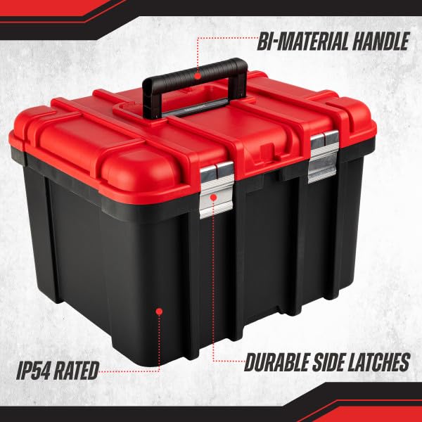 Extra Large Red Plastic Tool Box Organizer M699111