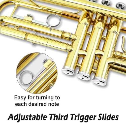 Bb Standard Trumpet Set with Hard Case, 7C Mouthpiece I866