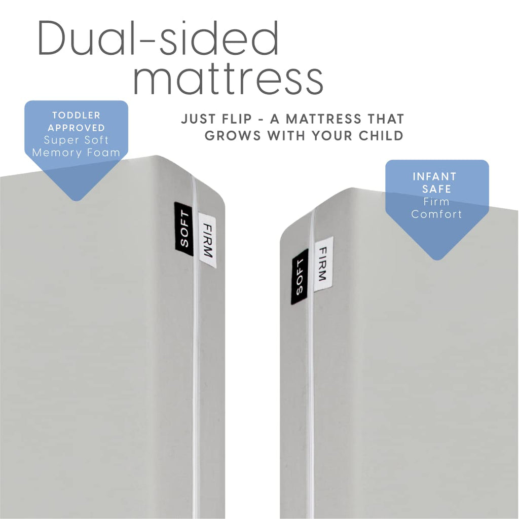 Memory Foam Crib Mattress, 100% Cotton Cover F322839