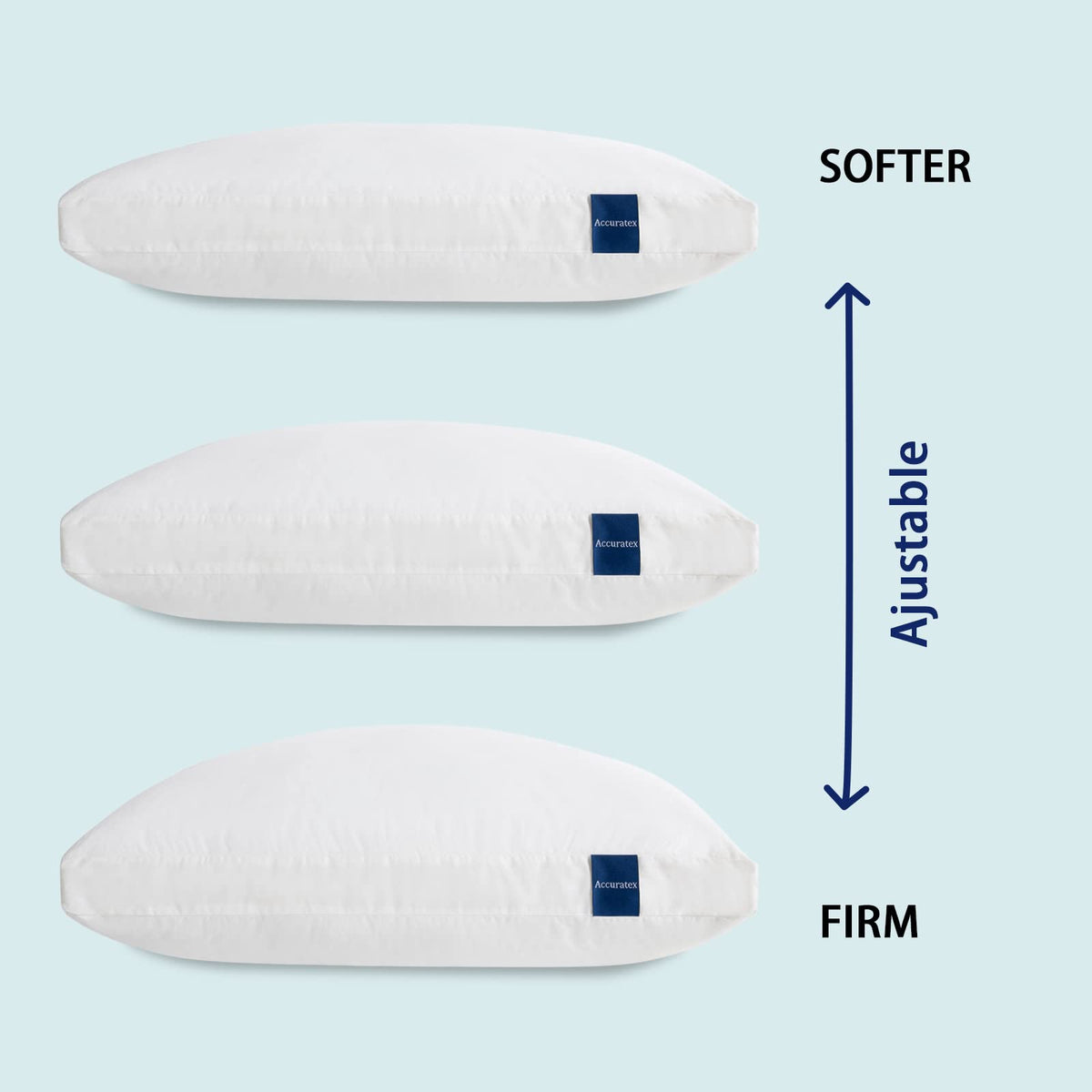 King Size Set of 2 Adjustable Hybrid Pillow F5062
