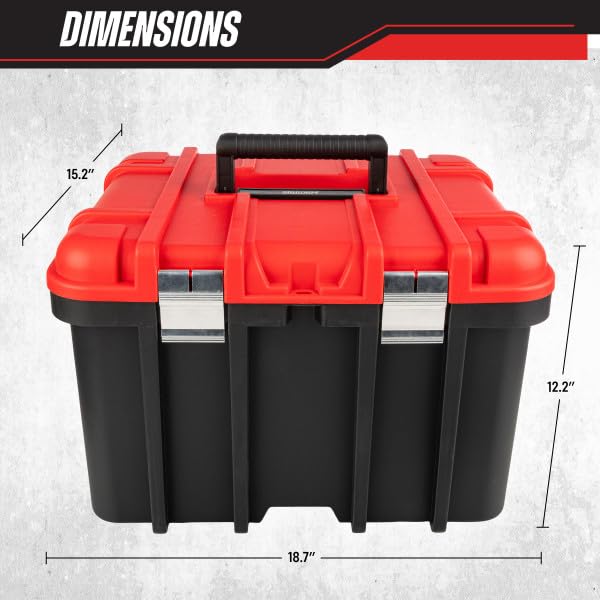 Extra Large Red Plastic Tool Box Organizer M699111
