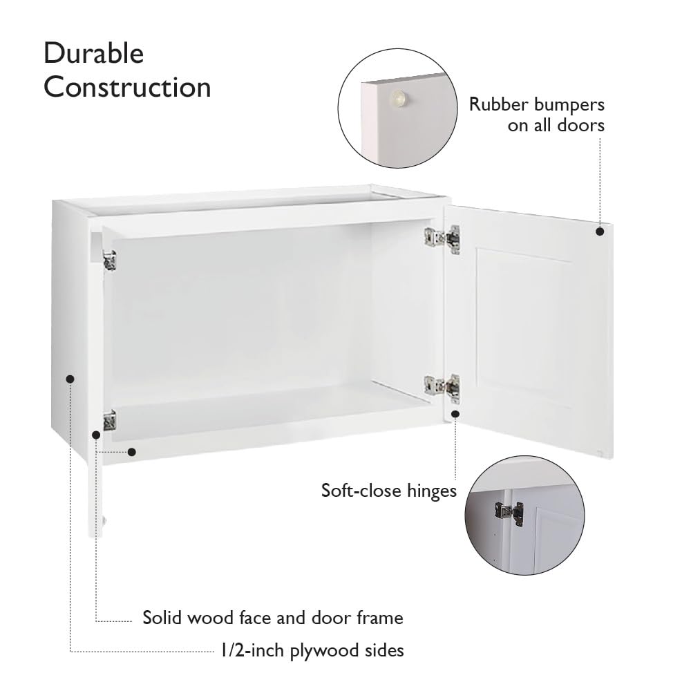 White Shaker Style Bridge Cabinet Z643171