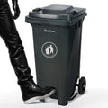 32 Gallon Plastic Trash Can with Wheels and Lid U11542