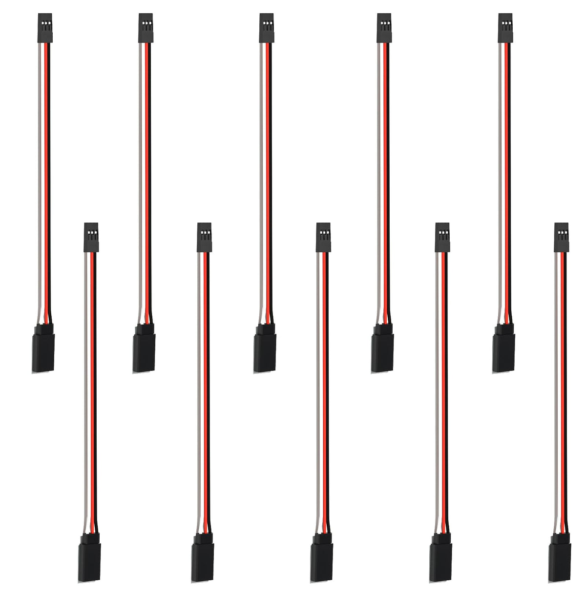 150mm 3 Pin Servo Extension Cable Y Connector 10-Pack T15257