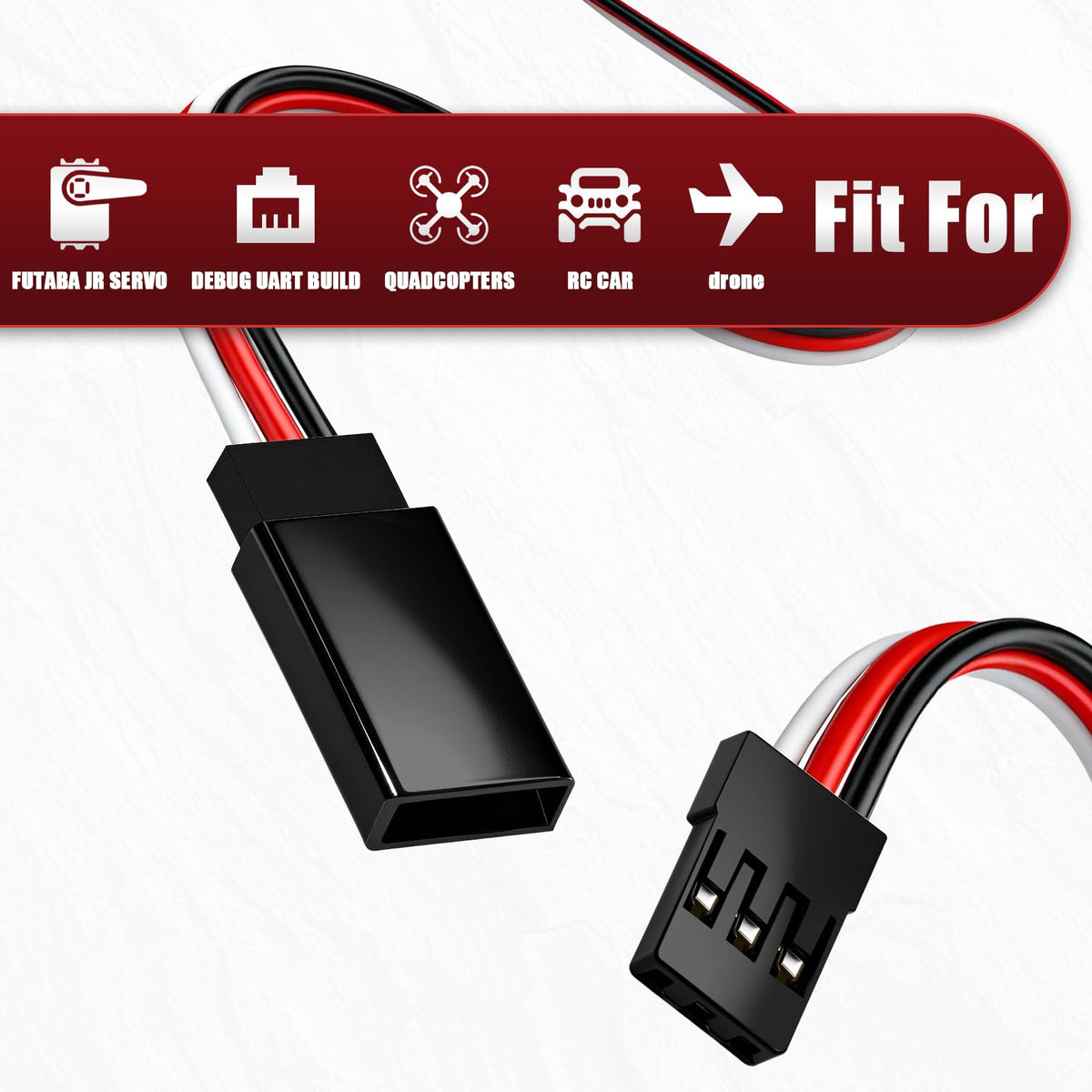 150mm 3 Pin Servo Extension Cable Y Connector 10-Pack T15257