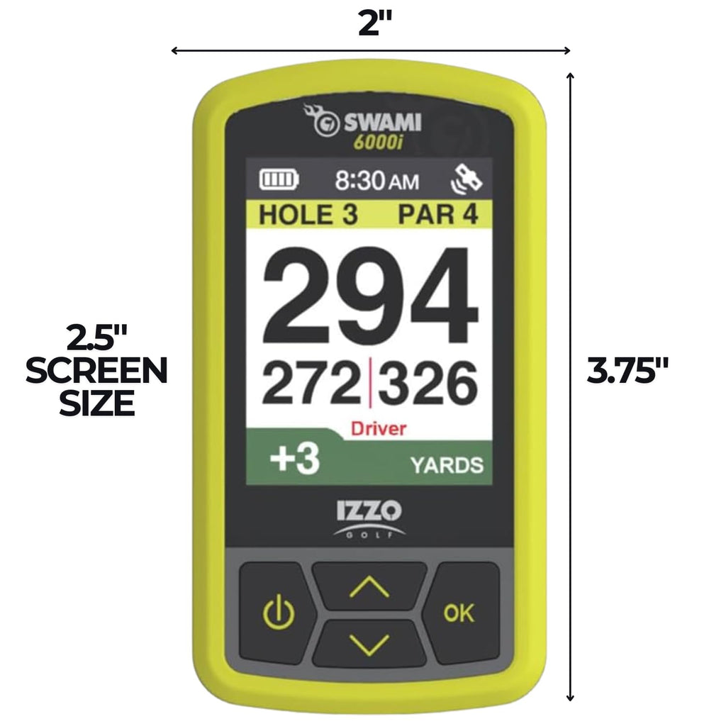 Handheld Golf GPS Water-Resistant Color Display with 38,000 Course Maps Y43149