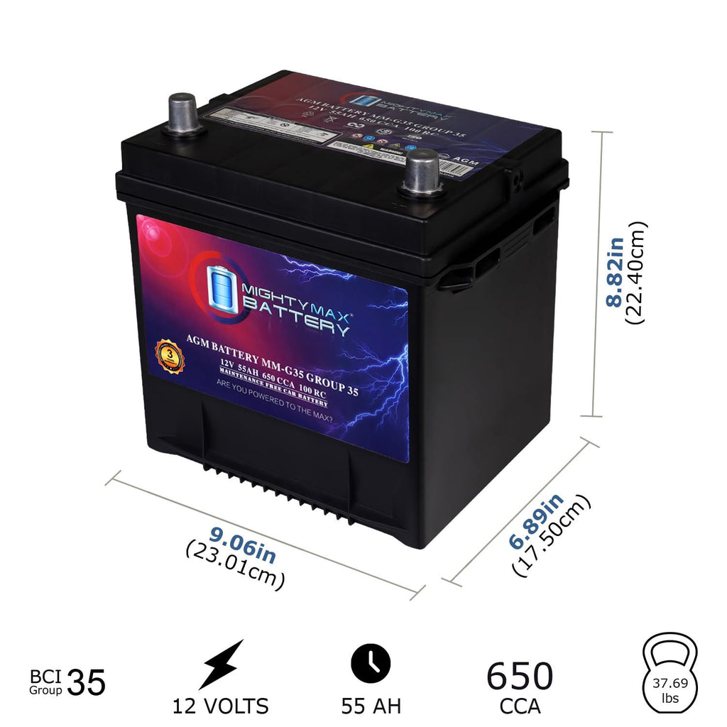 12V 55Ah AGM 650 CCA Battery C2964