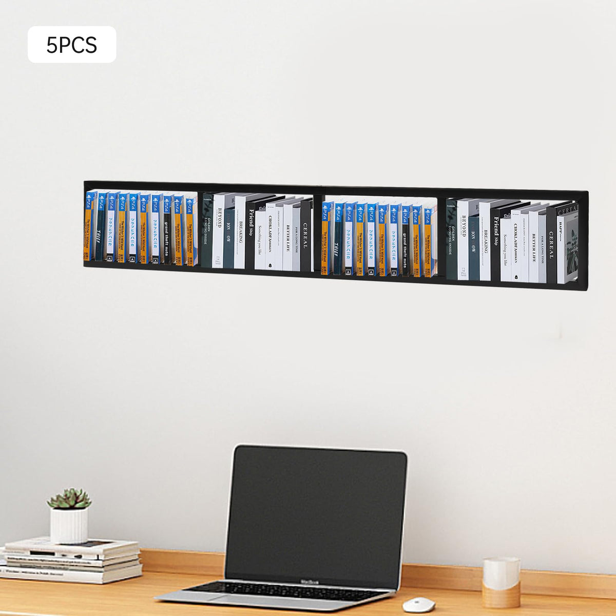 Wall Mount 34 Inch Media Storage Rack P217