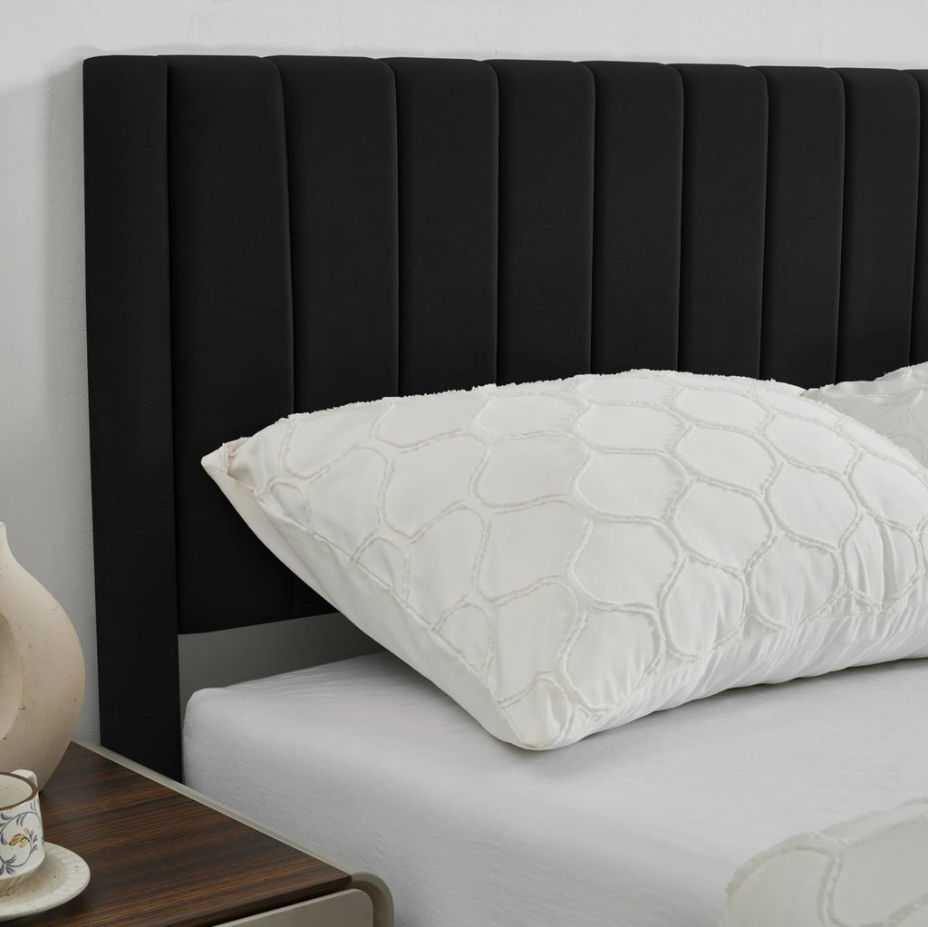 Queen Size Velvet Upholstered Platform Bed Frame A528299