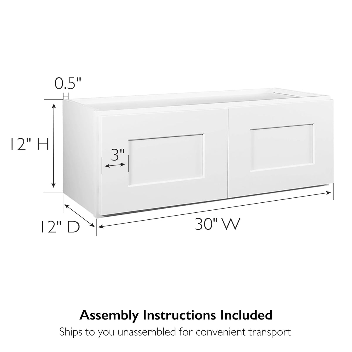 White Shaker Style Bridge Cabinet Z643171