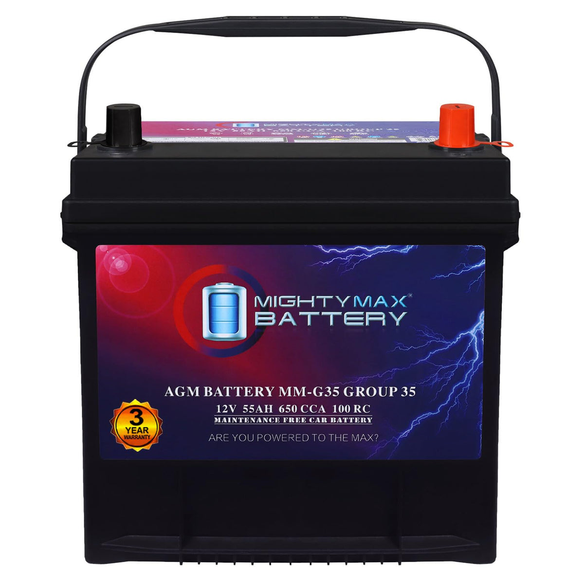 12V 55Ah AGM 650 CCA Battery C2964