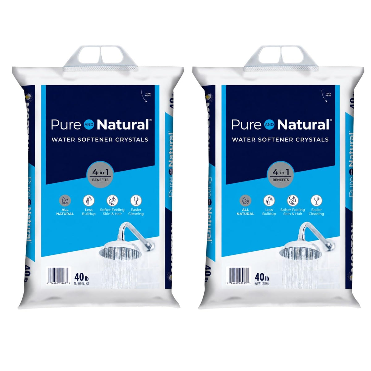 Water Softener Salt Crystals 40 lb 2 Pack D3754