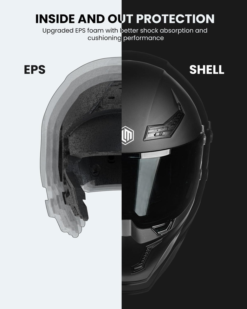 Full Face Dual Visor Motorcycle Helmet with Pinlock Matte Black M L39756