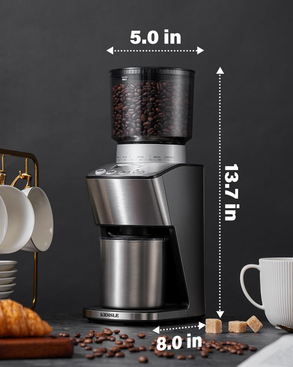 Electric Conical Burr Coffee Grinder with 51 Grind Settings X76517