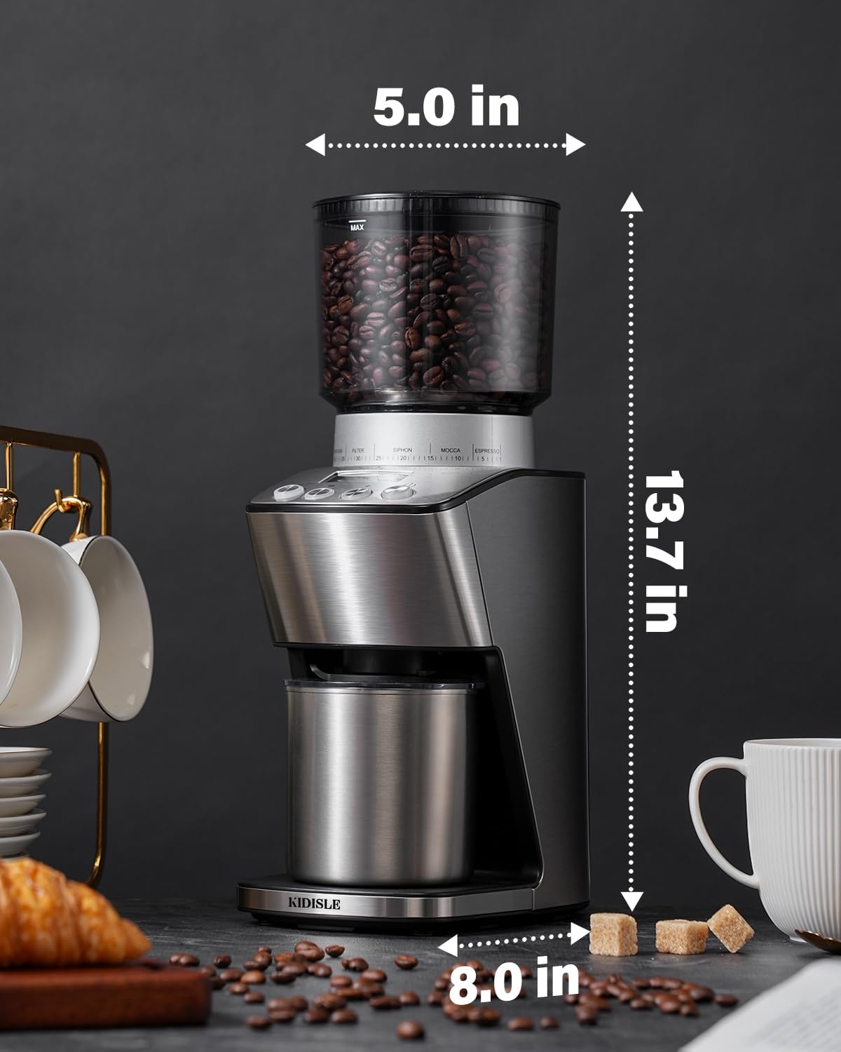 Electric Conical Burr Coffee Grinder with 51 Grind Settings X76517