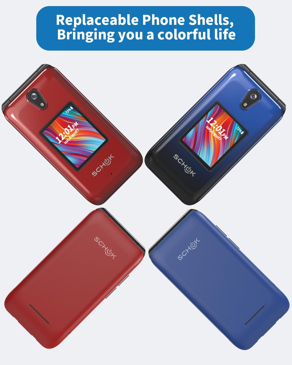 4G Flip Phone with Replaceable Shells L984