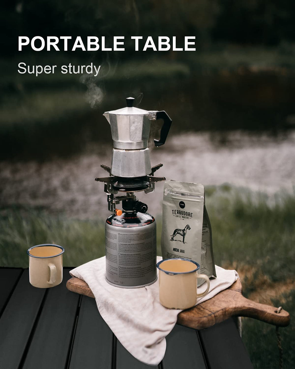 Camping Table Folding Portable Aluminum Lightweight Carry Bag H461455