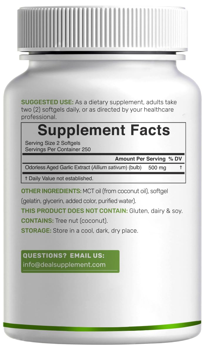 Aged Garlic Extract 500 Softgels U279