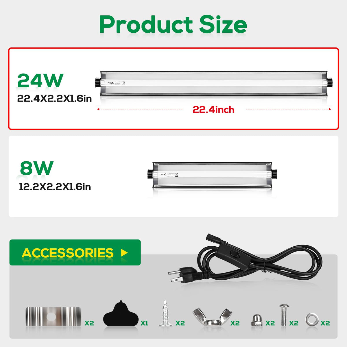 24W Reptile Terrarium Hood 10.0 UVB Light Bulb Q495779