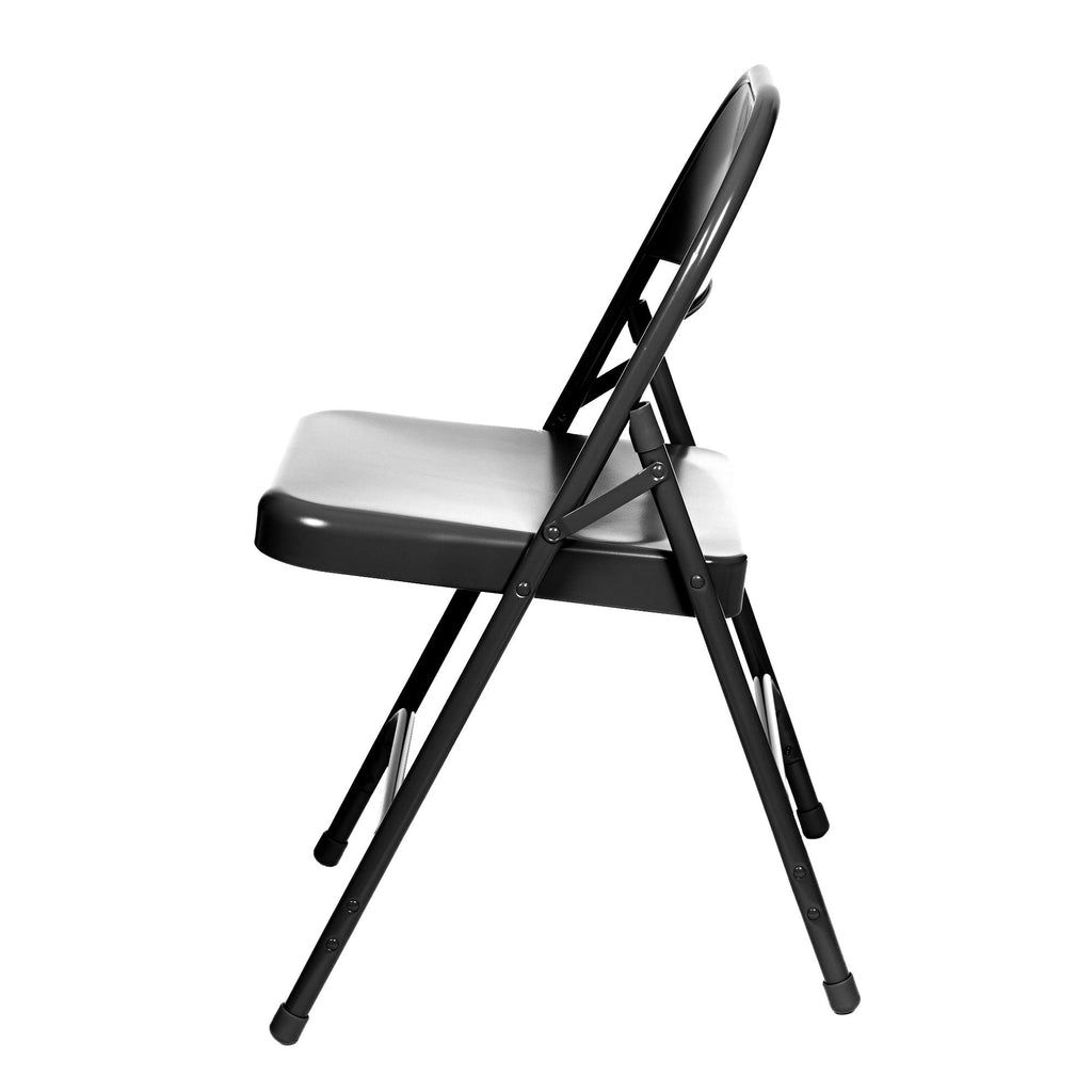 Black Steel Folding Chairs 4-Pack N995
