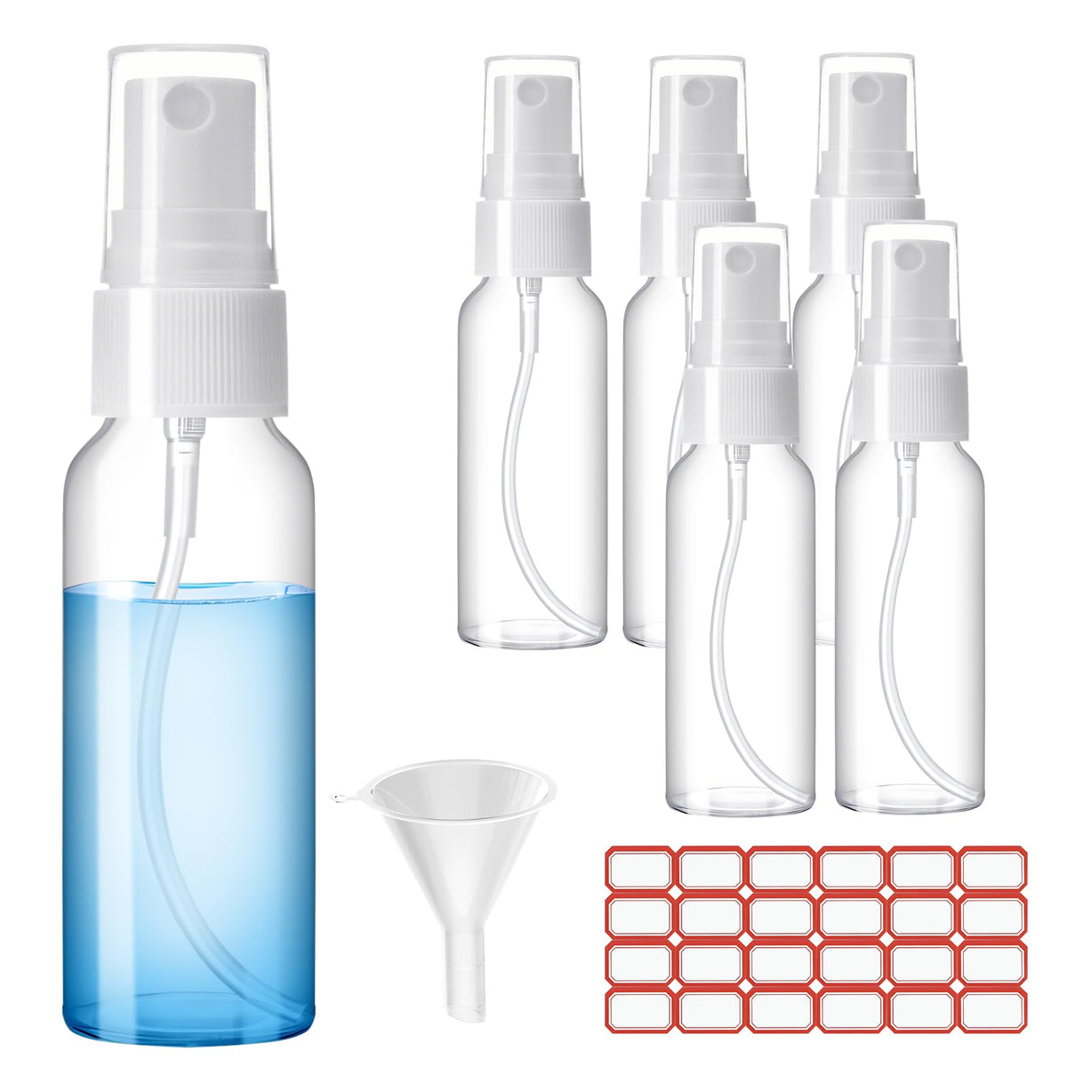 Clear 2.7oz 6 Pack Mini Spray Bottles C75669