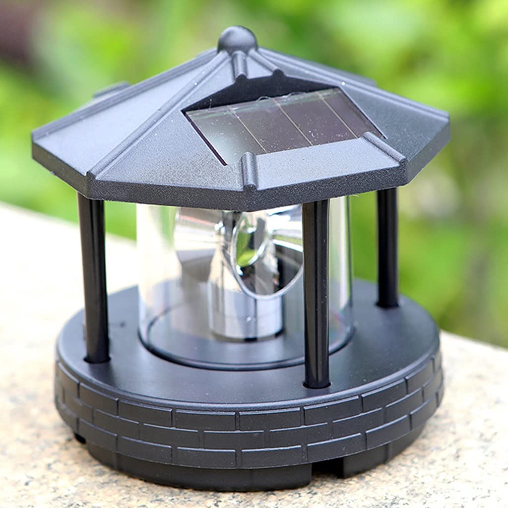2 Pieces Solar Powered Lighthouse Shape Light X17588