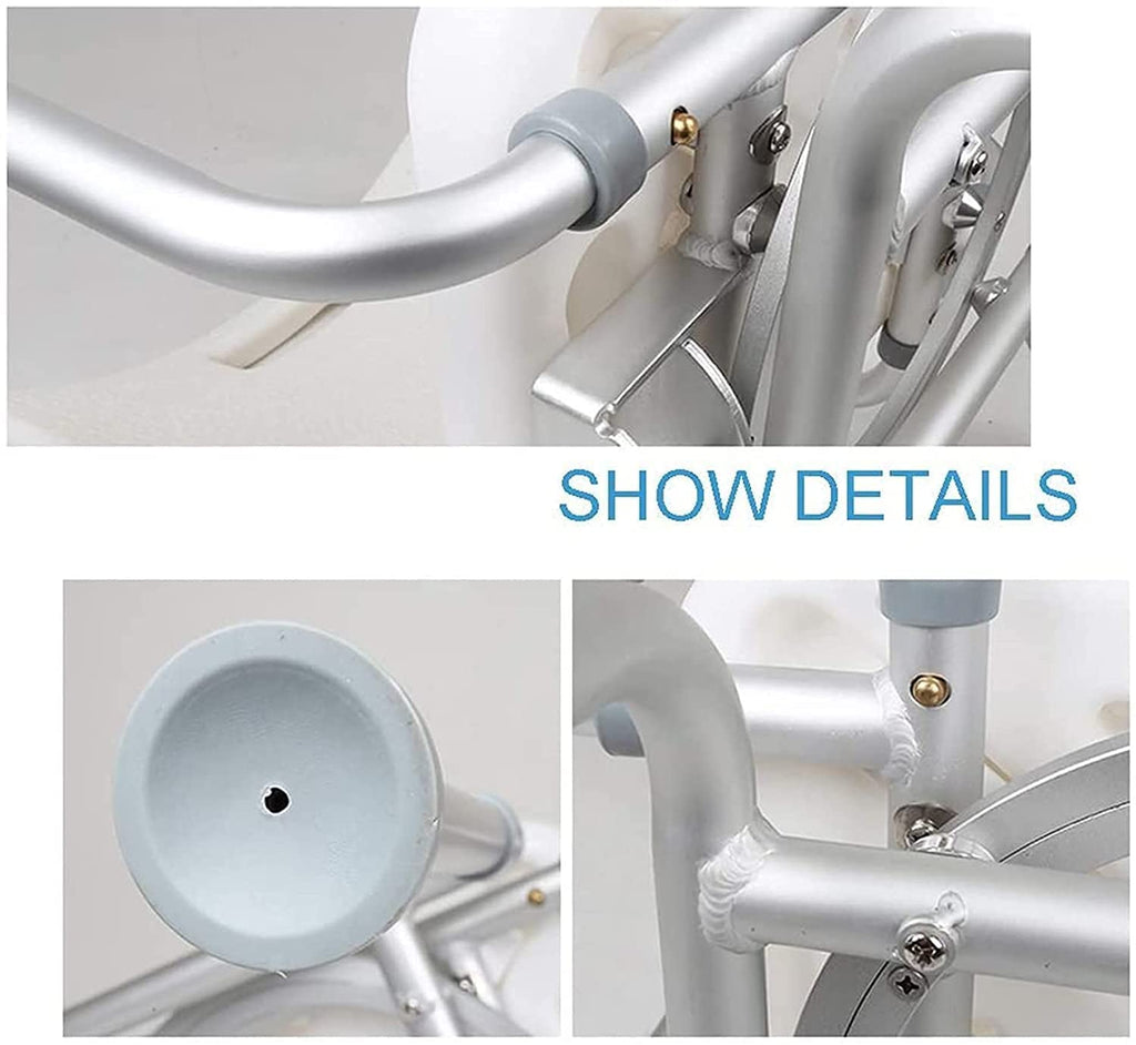 Padded Seat Transfer Bench, Shower Chair with Arms and Back, Adjustable Height Anti Skid Bath Seat V865