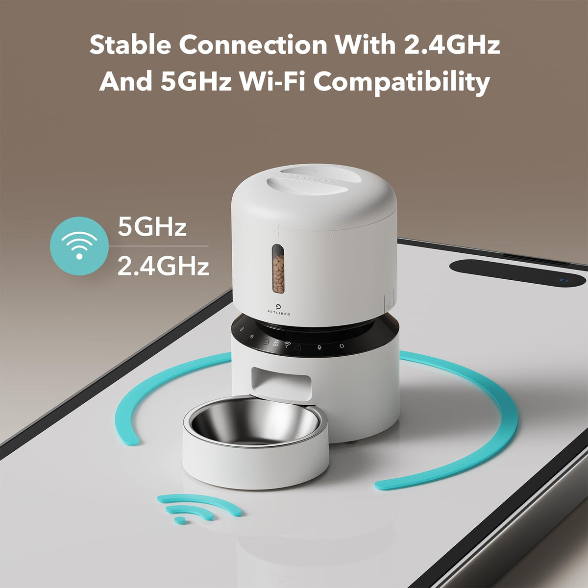 Automatic Cat Feeder 5G WiFi 3L White D441094