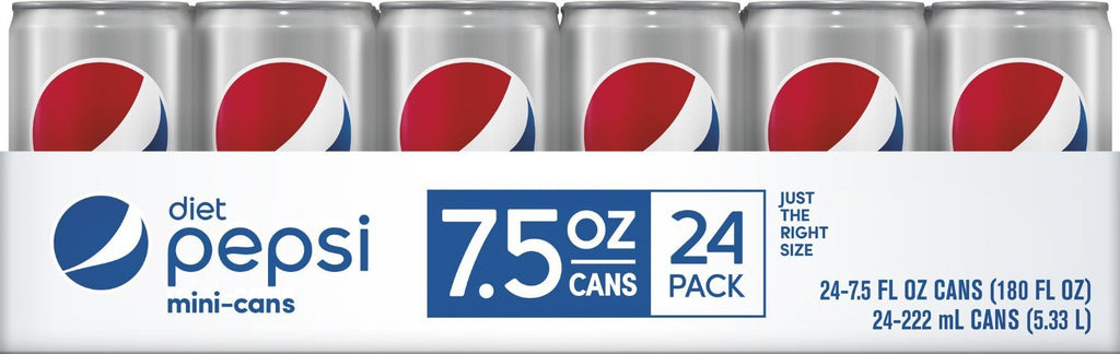 Diet Pepsi 7.5 Fl Oz Mini Cans 24 Pack J946