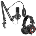 XLR/USB Condenser Microphone 192kHz/24Bit Cardioid Mic Kit U2576