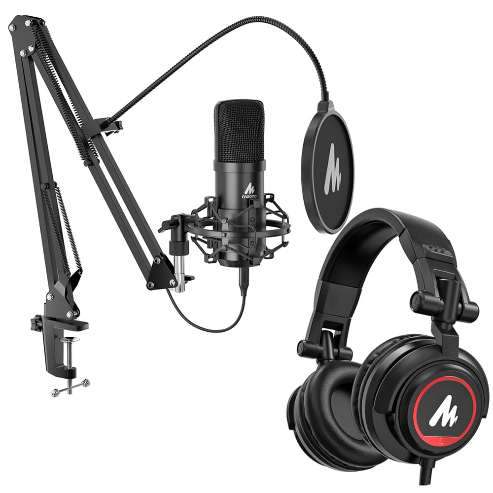 XLR/USB Condenser Microphone 192kHz/24Bit Cardioid Mic Kit U2576