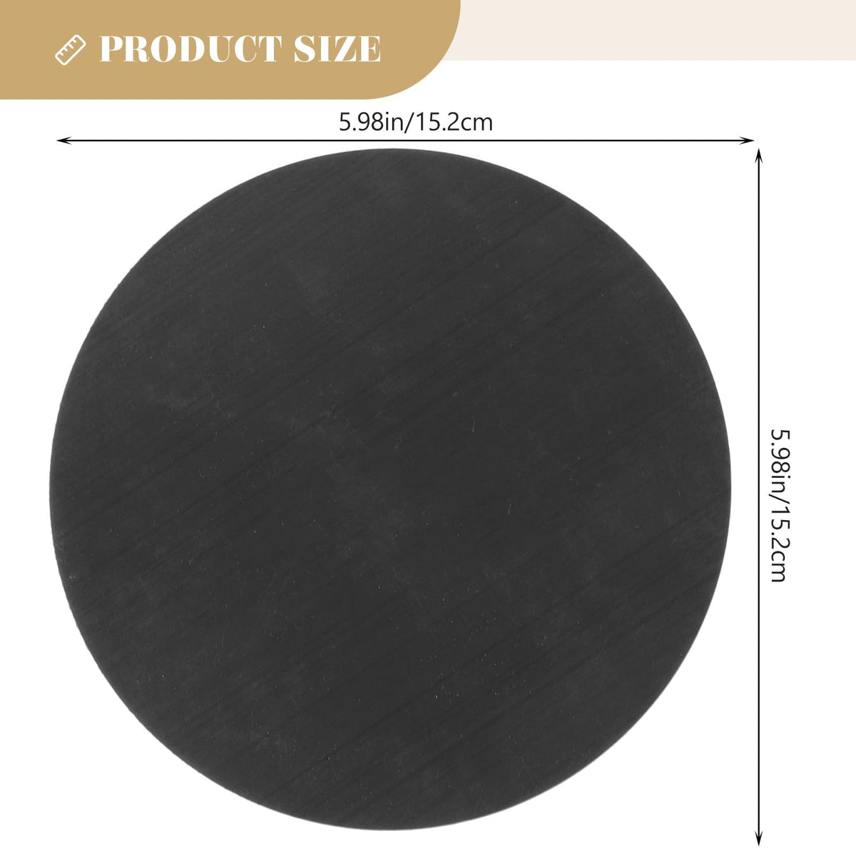 4pcs Round Cork Coasters with ABS Base T20448