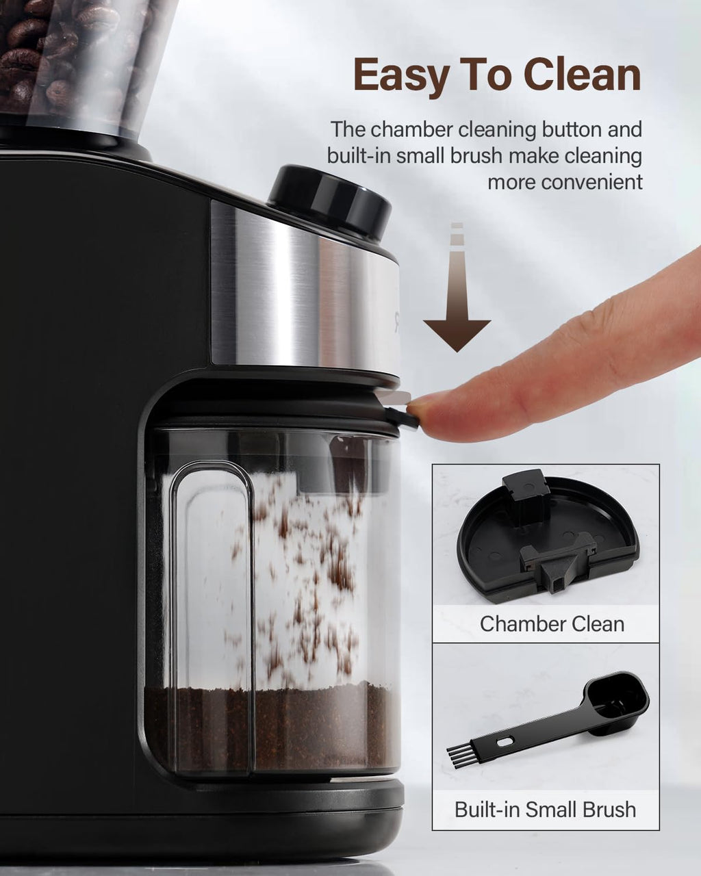 Electric Burr Coffee Grinder with 32 Grinding Sizes P93095