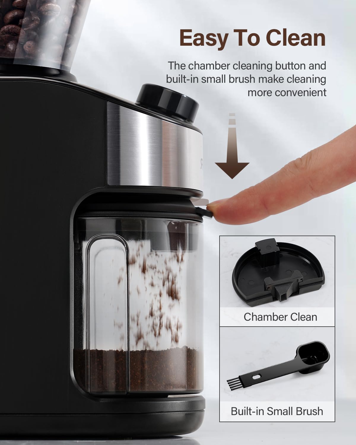 Electric Burr Coffee Grinder with 32 Grinding Sizes P93095