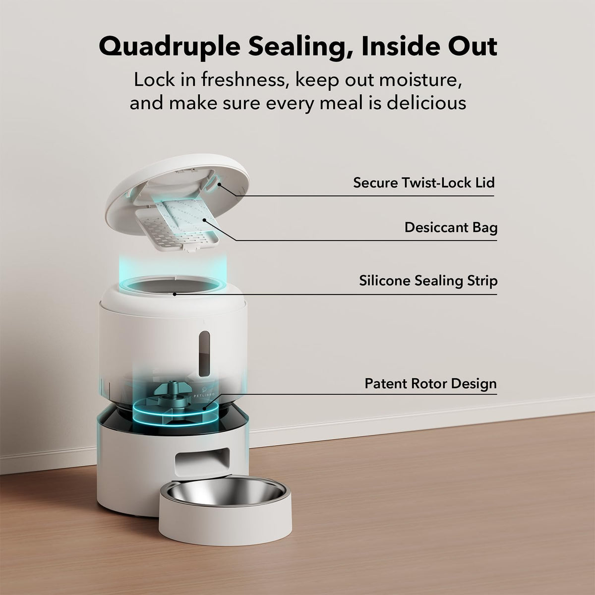 Automatic Cat Feeder 5G WiFi 3L White D441094
